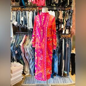 Vintage 1960s Emilio Pucci Neon print Formfit Rugers Maxi Dress